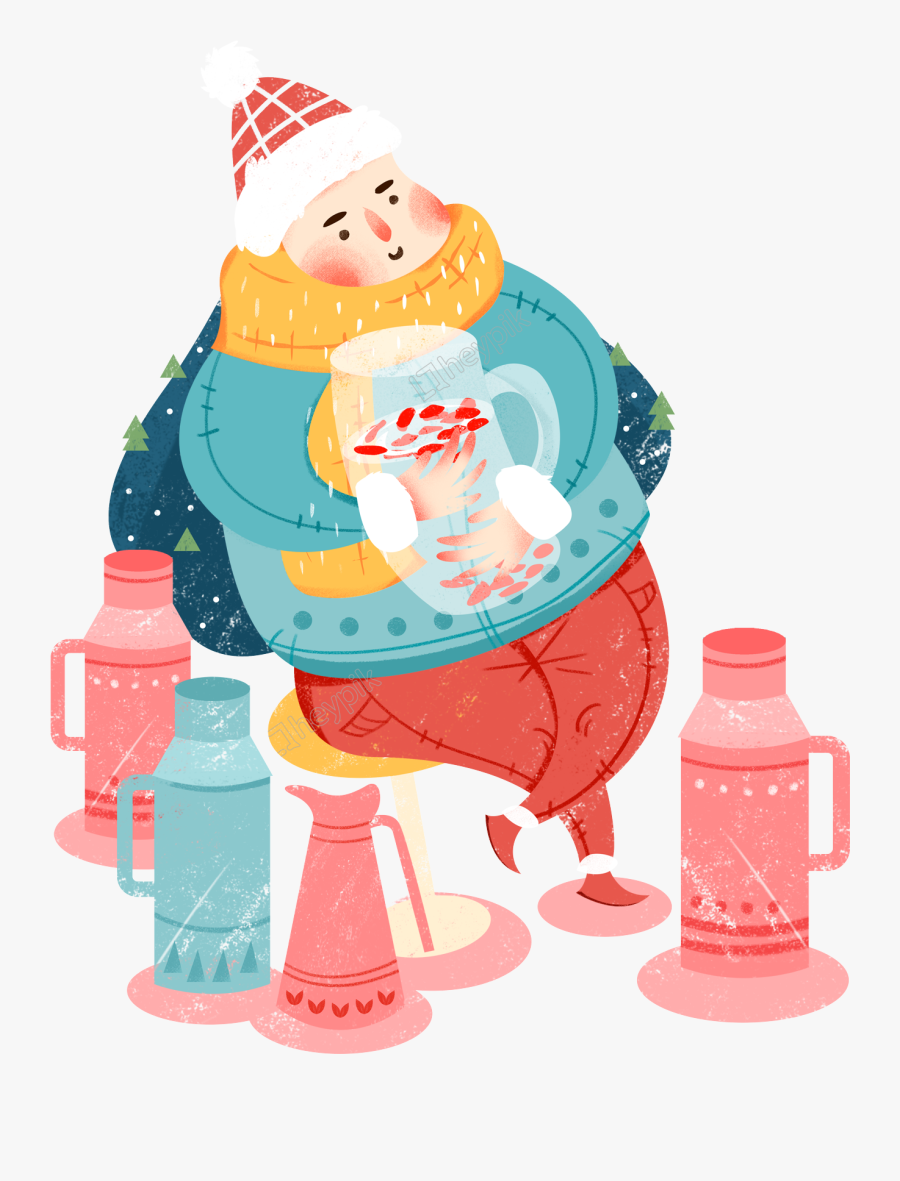 Character Design Hot Water Bottle Image - Illustration, Transparent Clipart