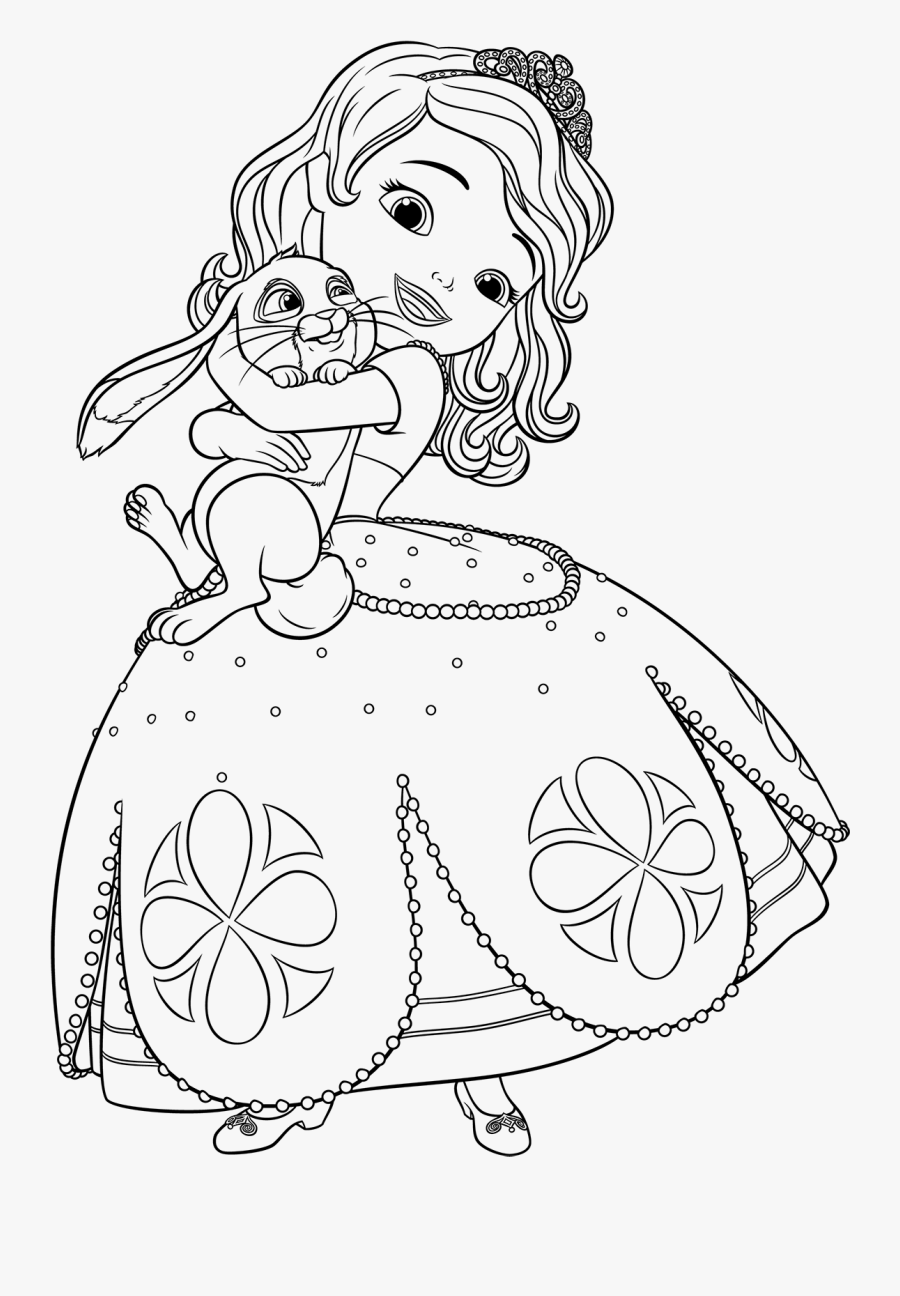Coloring Sheets Sofia The First, Transparent Clipart