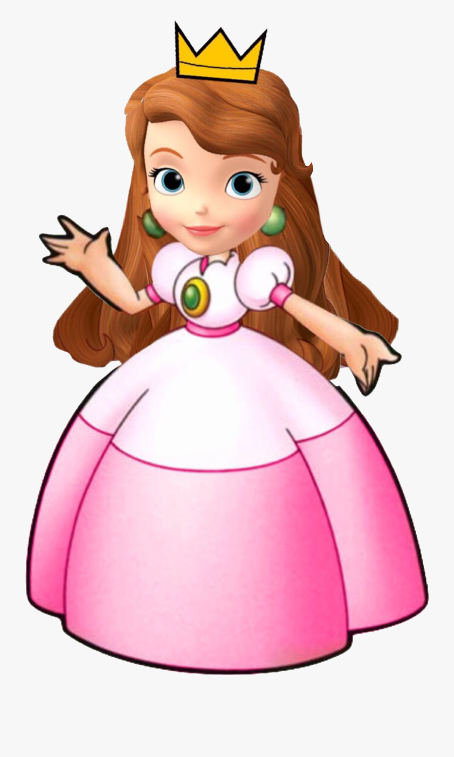 Sofia As Princess Peach - Princess Peach Dic, Transparent Clipart