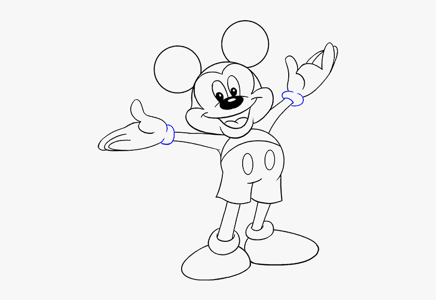 How To Draw Mickey Mouse - Beautiful Cartoon Pictures For Drawing, Transparent Clipart