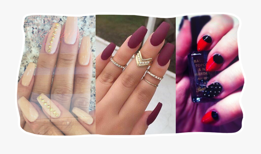 Manicure Clipart Trim Nail - Acrylic Nail Shapes Ballerina, Transparent Clipart