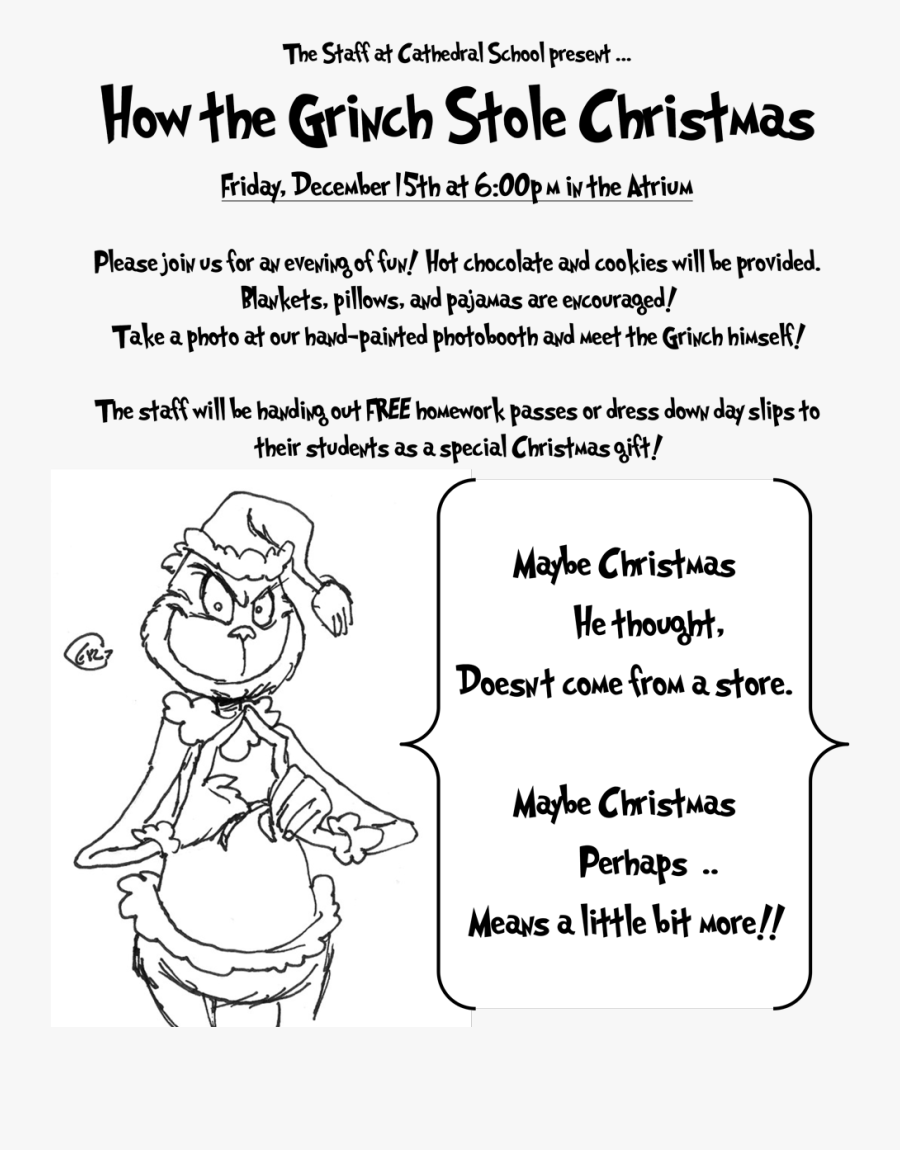 Colouring The Grinch Free, Transparent Clipart