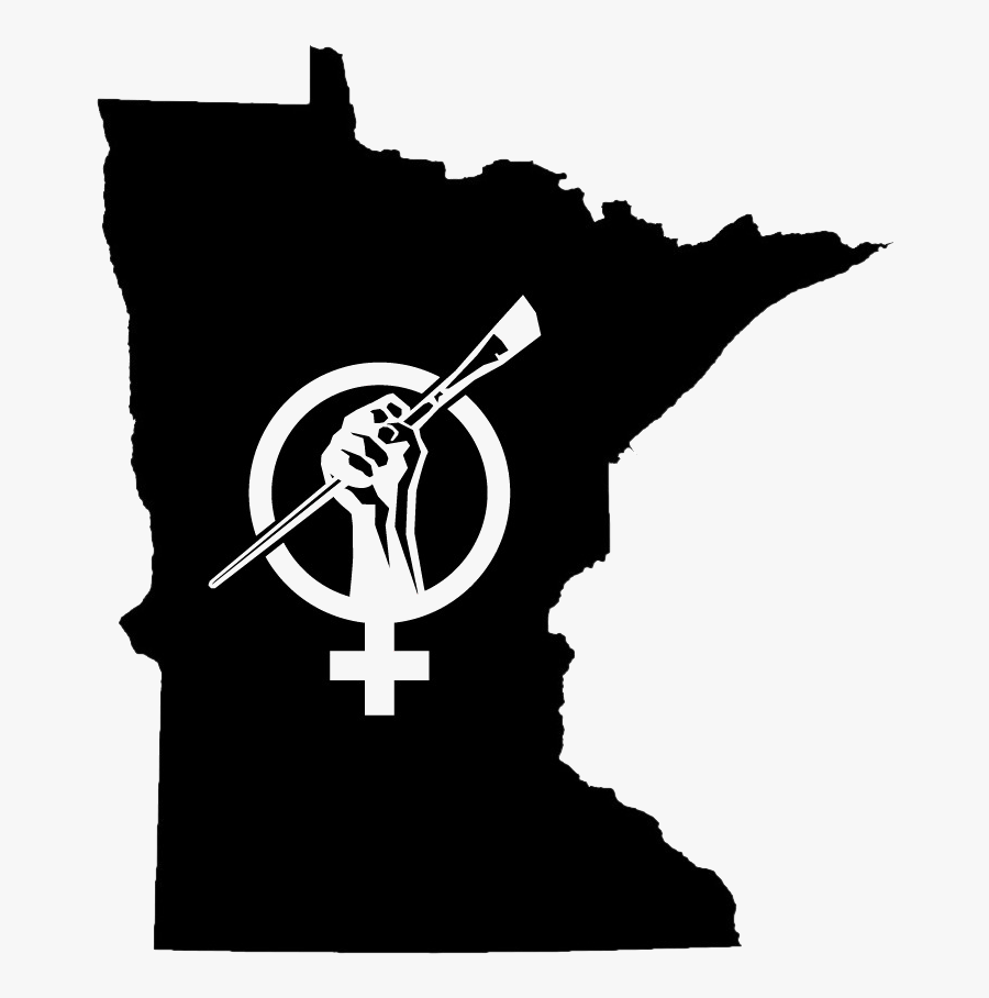 Minnesota Art And Feminism Logo Transparency - Minnesota Electoral Map 2016, Transparent Clipart