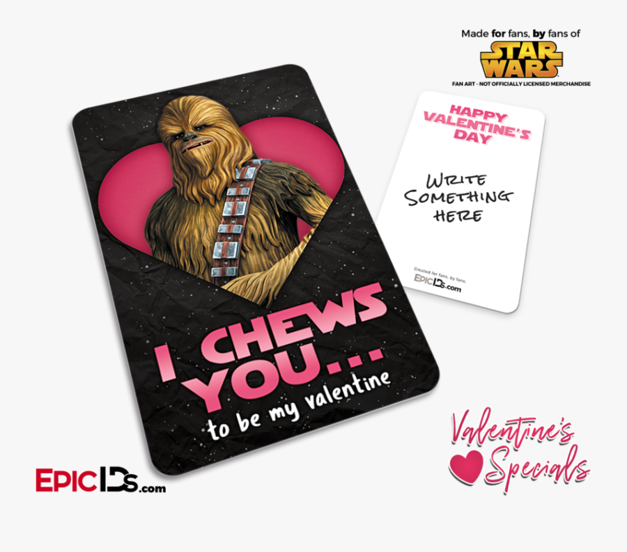 Pocket Sized Premium Valentines Day Star Wars "light - Chewbacca, Transparent Clipart