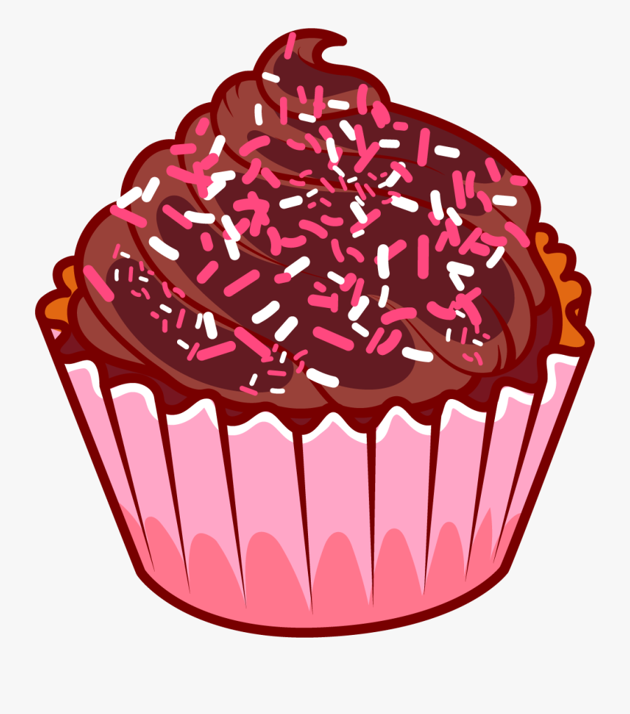Chocolate Cake Ice Cream Muffin Cupcakes Transprent - Cartoon Cupcakes, Transparent Clipart