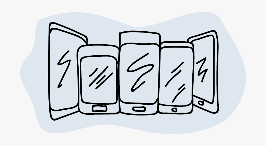 Illustration Of Mobile Phones, Transparent Clipart