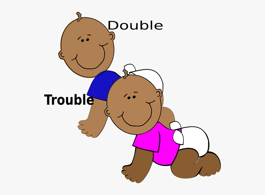Transparent Twin Boys Clipart - Baby Boy Clip Art, Transparent Clipart