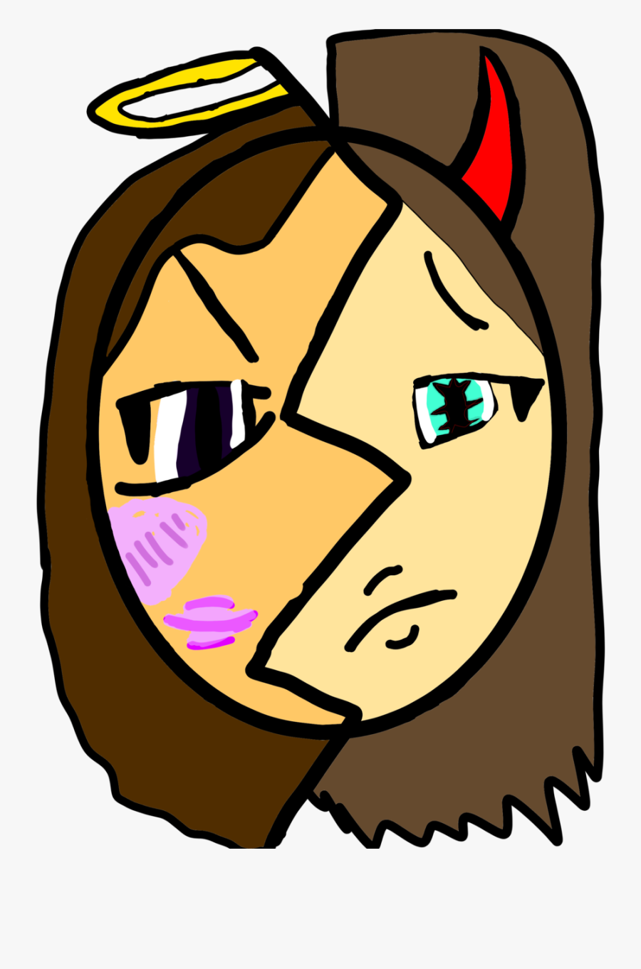 Twin Angel And Demon, Transparent Clipart