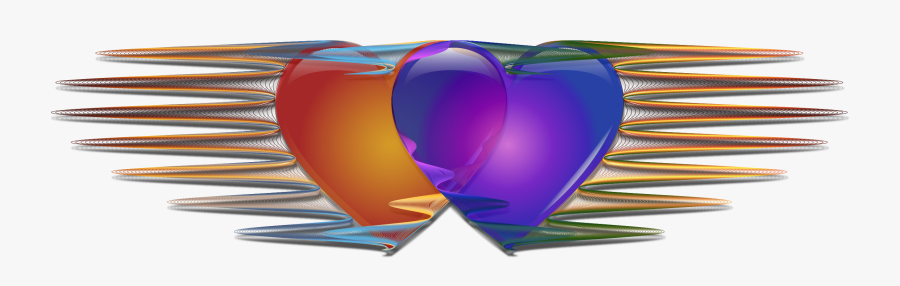 Twin Hearts Clip Arts - We Both Are Different Yet The Same, Transparent Clipart
