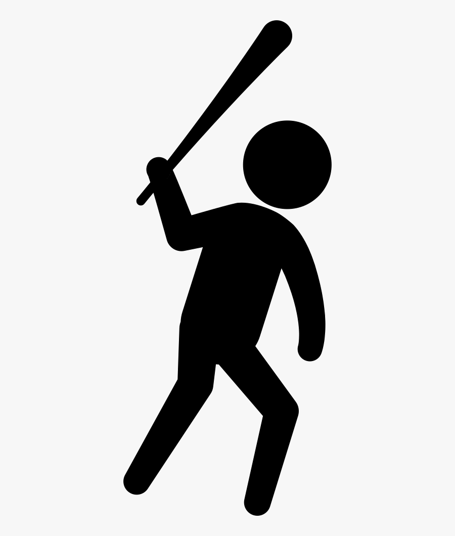 Criminal Silhouette Armed With A Bat - Criminal Silhouette, Transparent Clipart