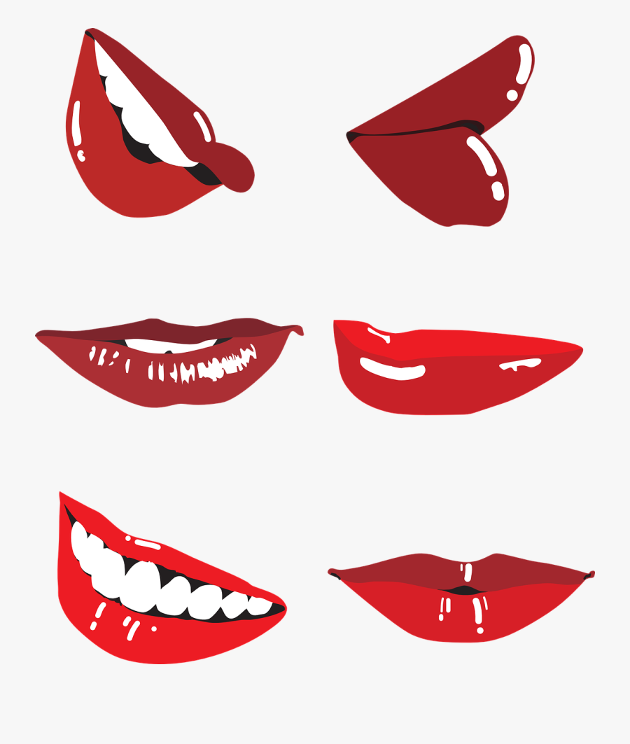Laughter, Smile, Outline, Lips, Beauty, Vector - Lips Outline, Transparent Clipart