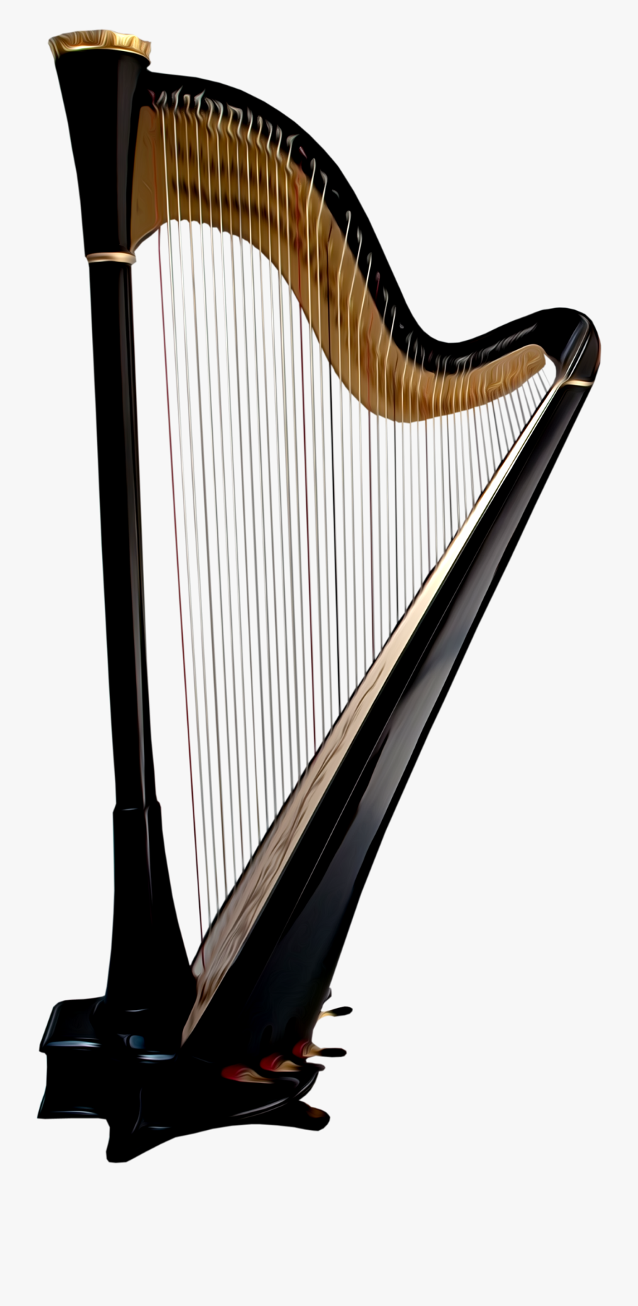 Download This High Resolution Harp Icon Clipart - Harp Transparent Background, Transparent Clipart