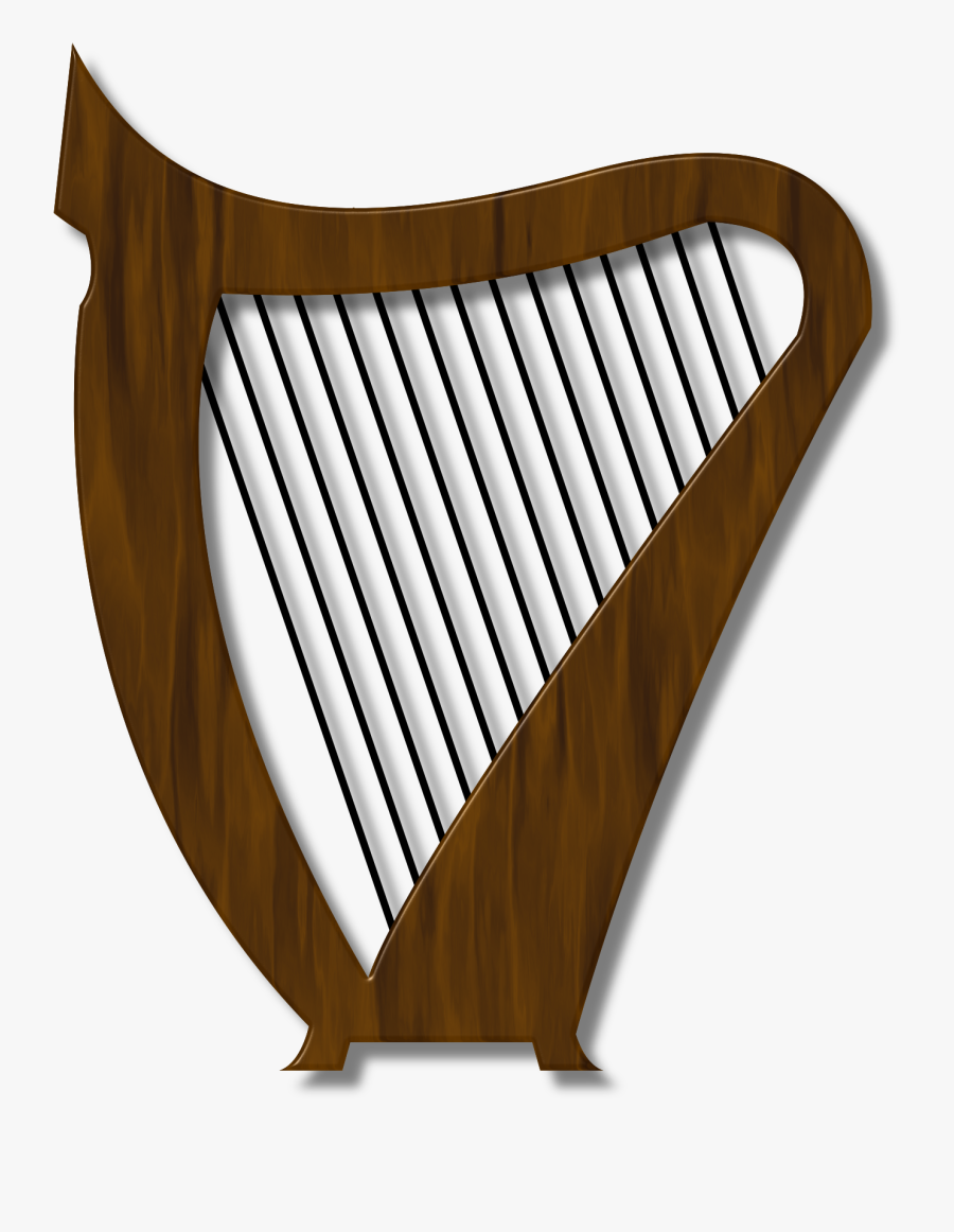 Harp 4 Clip Arts - Small Harpa Instrument, Transparent Clipart