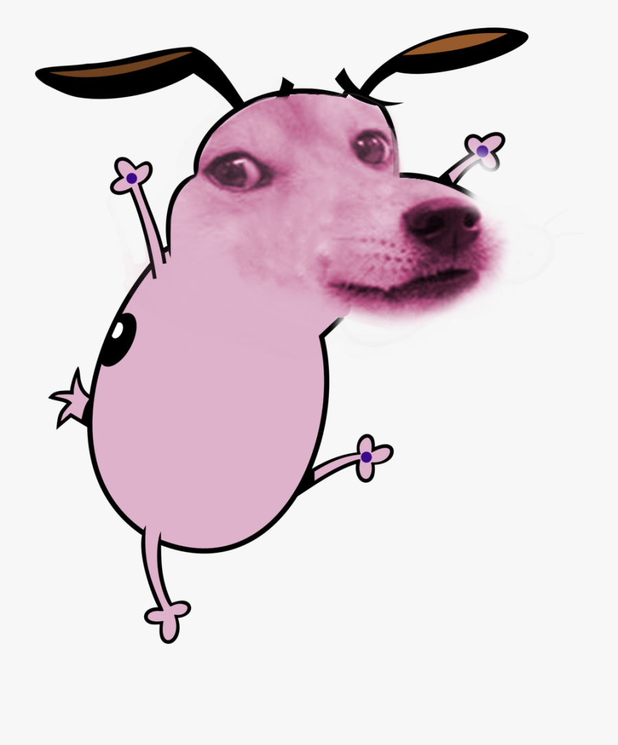 Shiba Inu Eustace Bagge Pink Dog Like Mammal Nose Mammal - Courage The Cowardly Dog Doge, Transparent Clipart