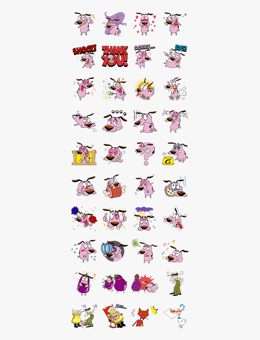 Courage The Cowardly Dog Whatsapp Stickers, Transparent Clipart