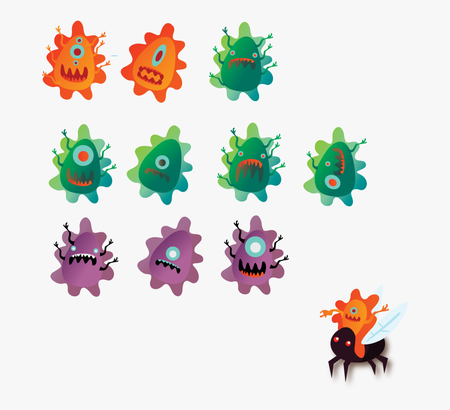 Germs - Cartoon, Transparent Clipart