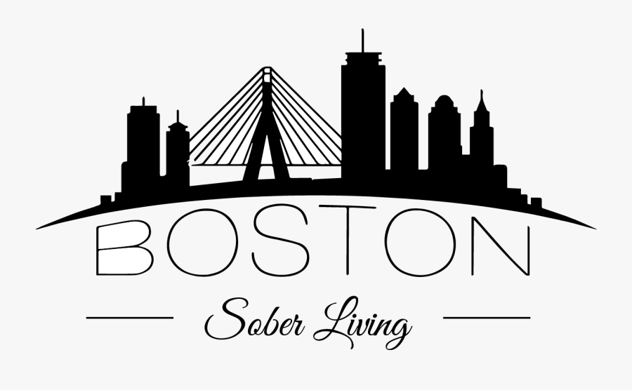 Boston Sober Living - Boston City Skyline Outline, Transparent Clipart