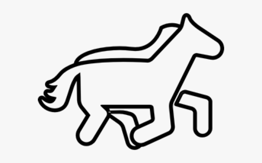 Transparent Blt Clipart - Cartoon Horse Outline, Transparent Clipart