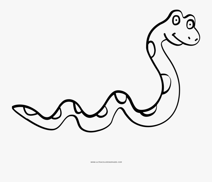 Clip Art Serpente Para Colorir Ultra - Line Art, Transparent Clipart