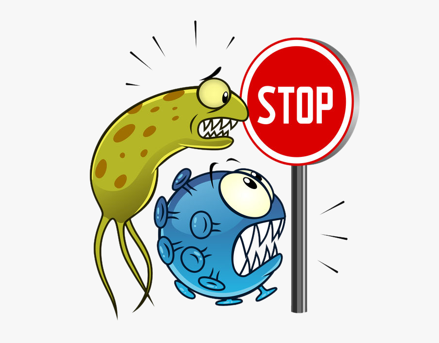 Stop Virus Cartoon, Transparent Clipart