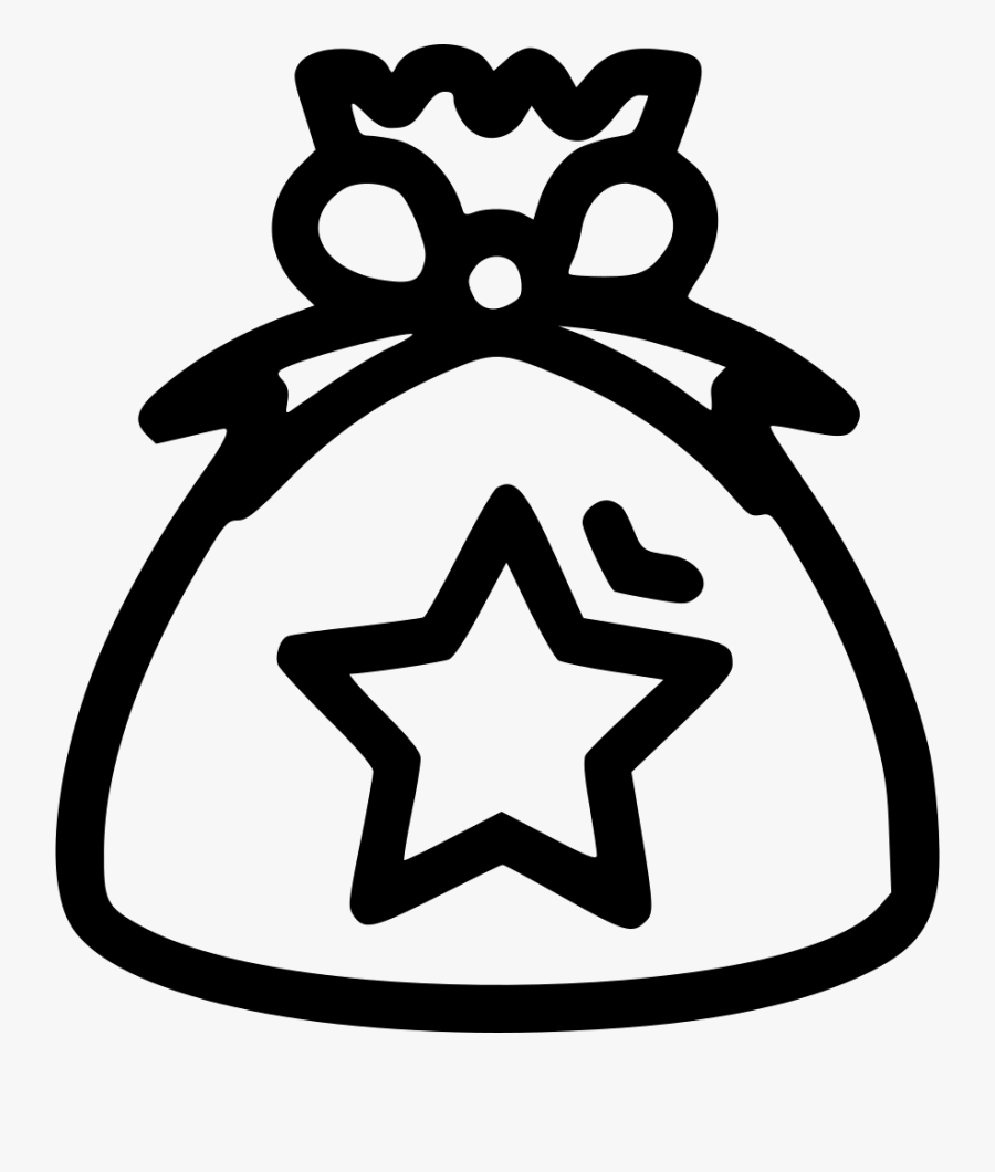 Christmas Gift Bag Present Santa Bag - Symbol Of Bookmark, Transparent Clipart
