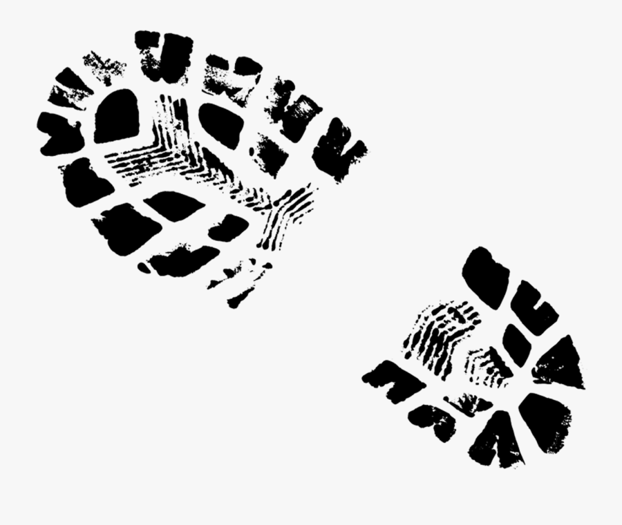 Hiking Boot Print Clip Art Biezumd - Transparent Shoe Print Png, Transparent Clipart