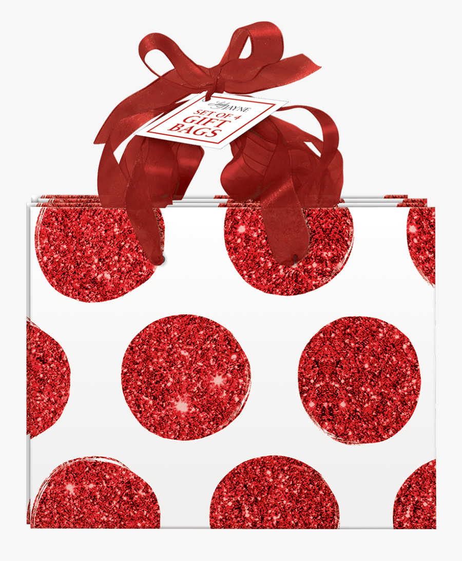 Red Bold Dot Small Gift Bags - Earrings, Transparent Clipart