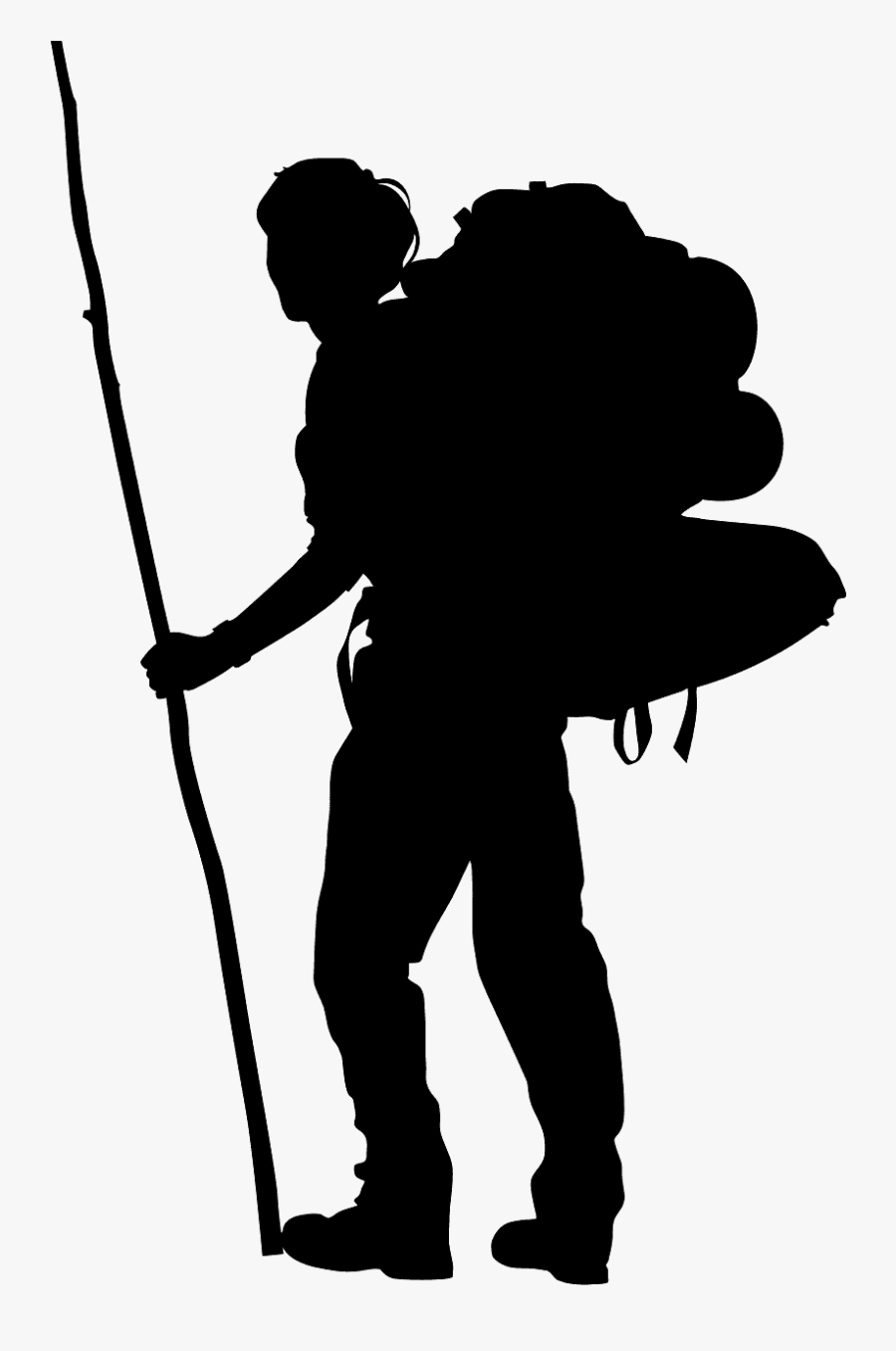 Adventure Girl Silhouette, Transparent Clipart