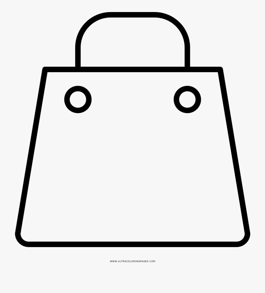 Gift Bag Coloring Page - Line Art, Transparent Clipart