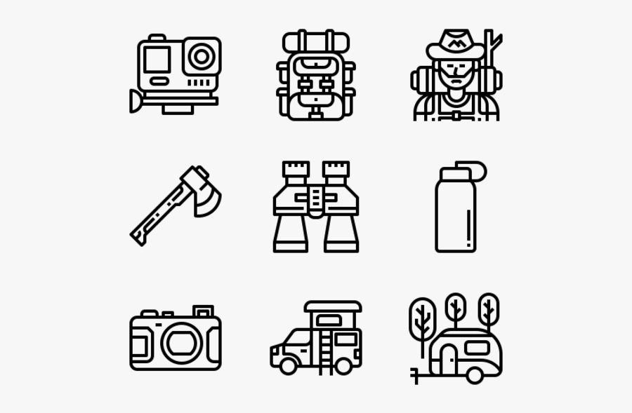 Camping And Hiking - Management Icon Pack, Transparent Clipart