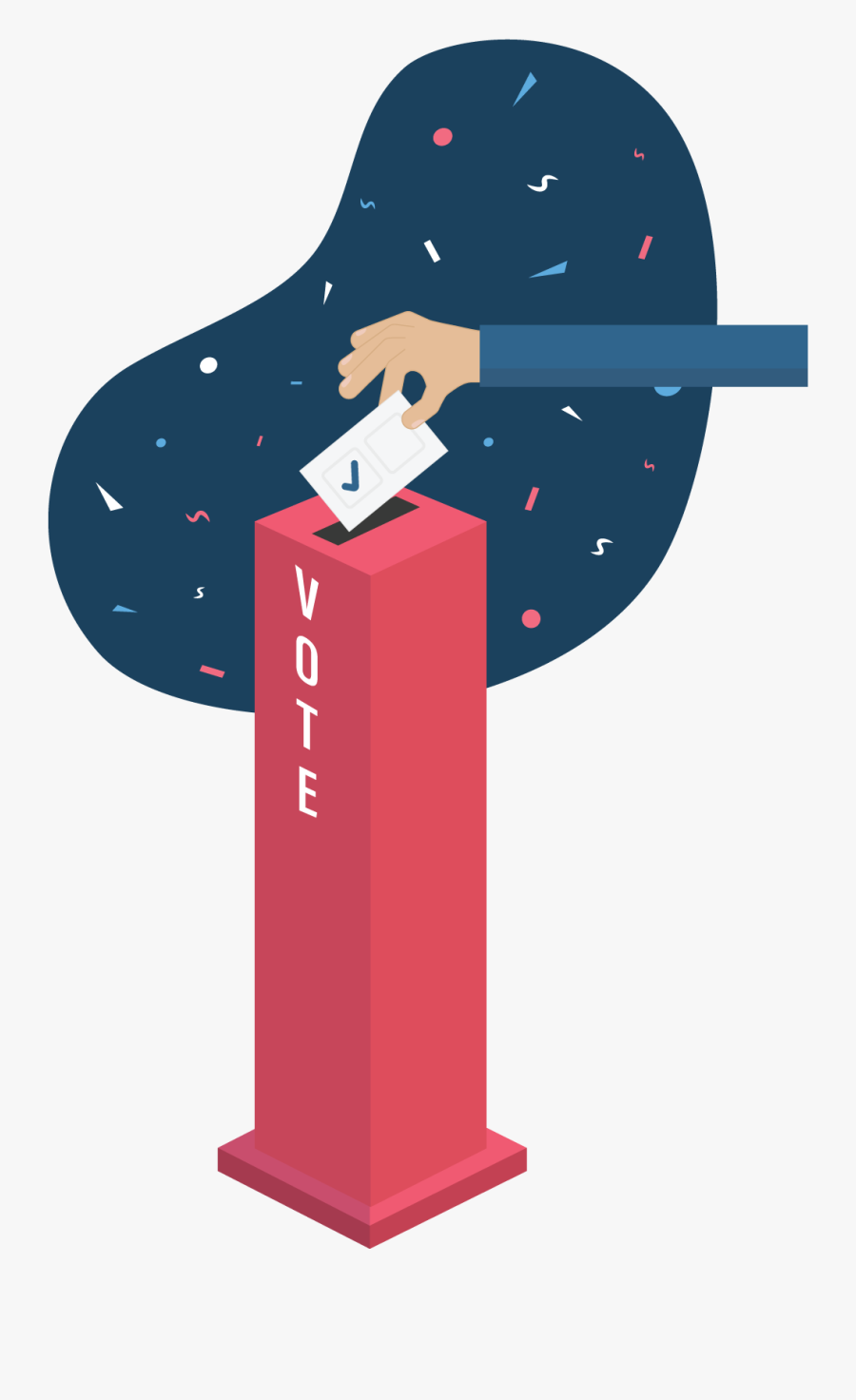 Cast Ballot - Illustration, Transparent Clipart
