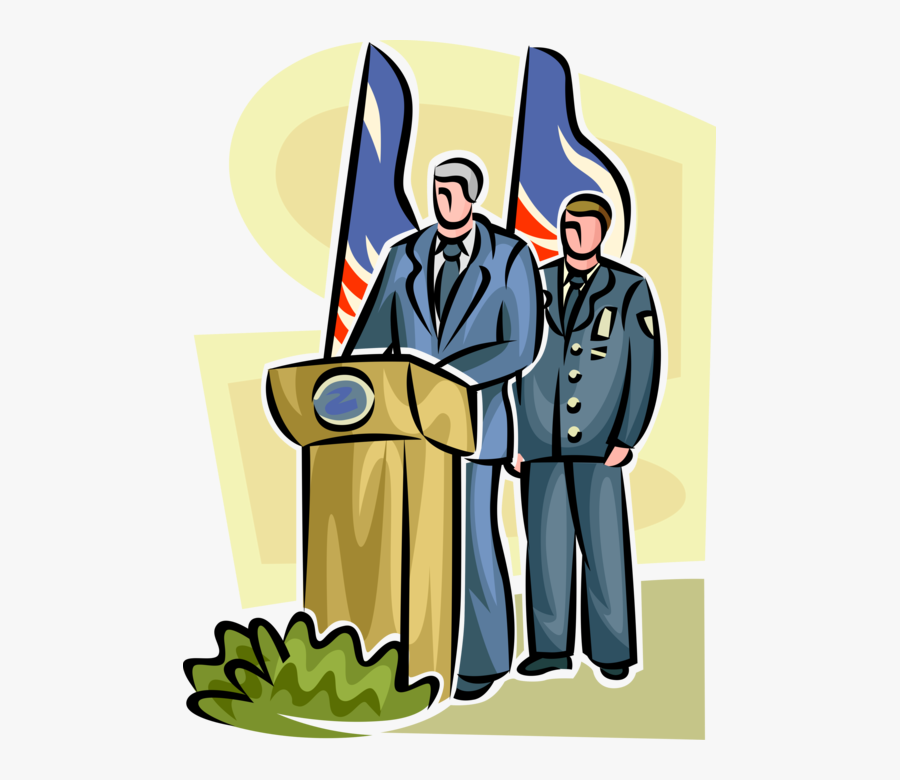 Vector Illustration Of United States Politician Pays - Cartoon, Transparent Clipart