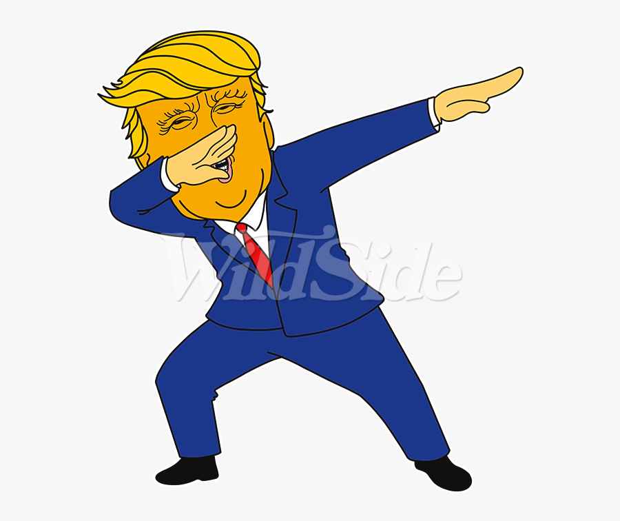 Cartoon Trump Dabbing - Animated Donald Trump Dab, Transparent Clipart