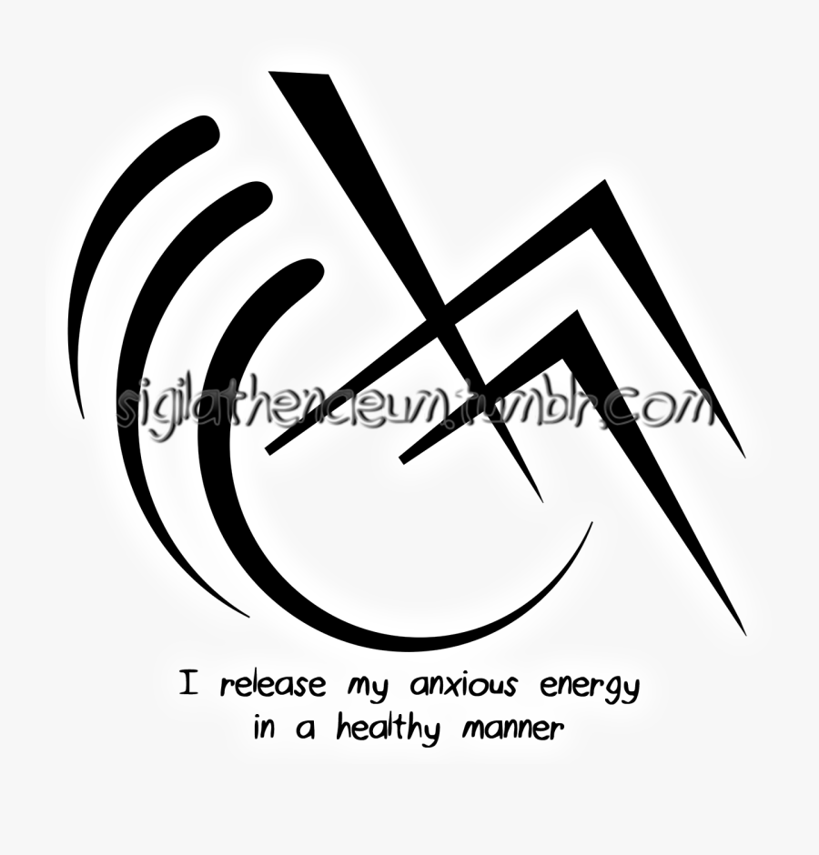 “i Release My Anxious Energy In A Healthy Manner” Sigil, Transparent Clipart