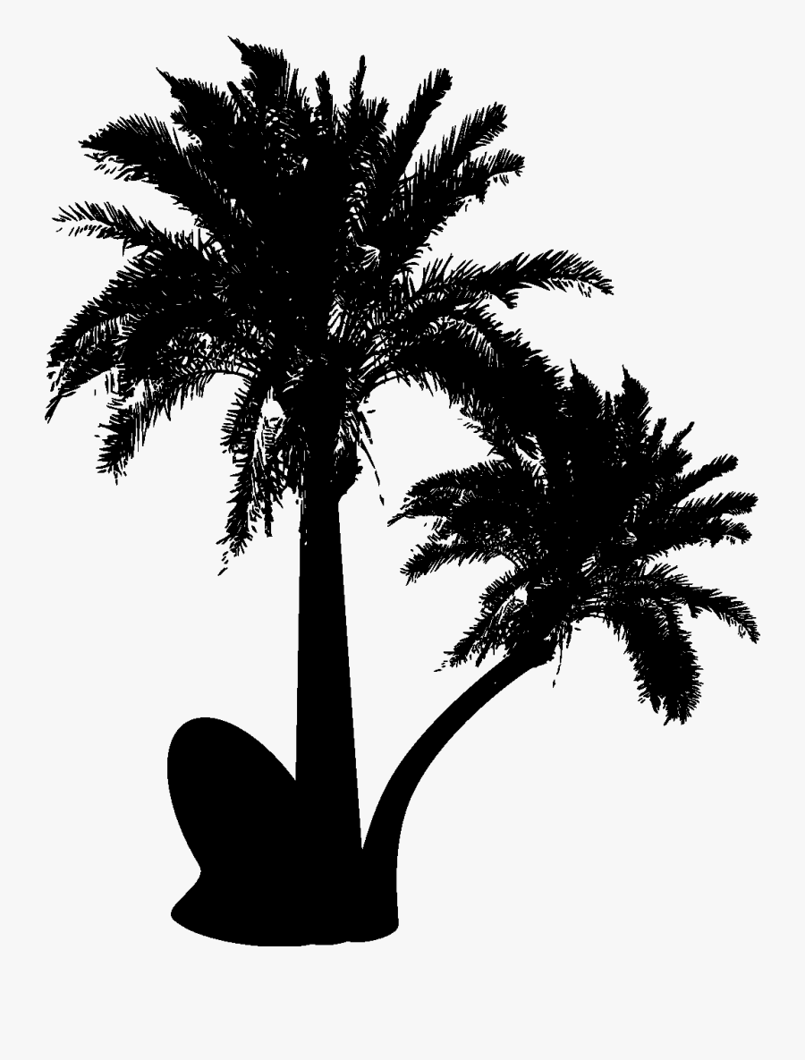 Vector Graphics Palm Trees Silhouette Clip Art Design - Palm Tree Ps Brushes, Transparent Clipart