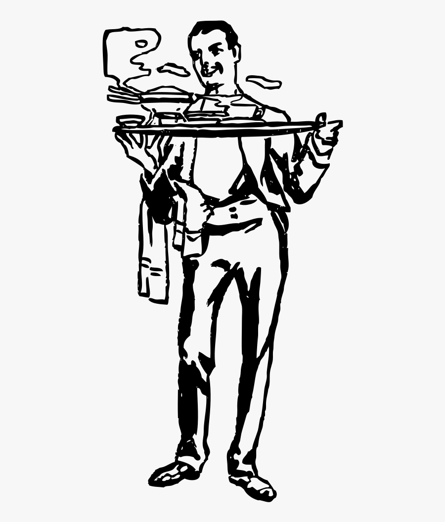 Waiter - Restaurant, Transparent Clipart