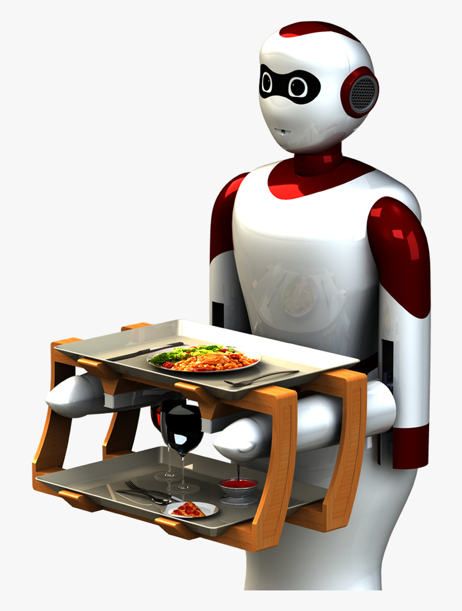 Waiter Robot, Transparent Clipart