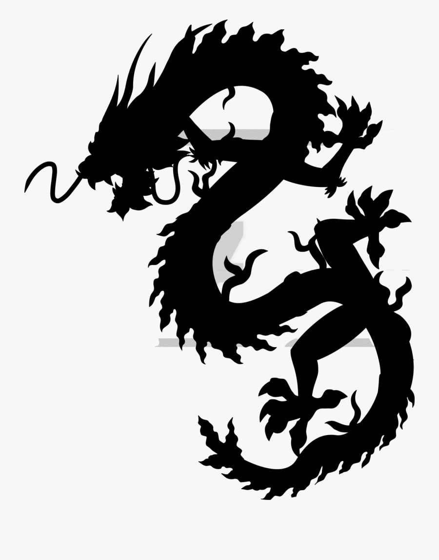 Transparent Dragon Silhouette Png - Chinese Dragon Transparent Background, Transparent Clipart