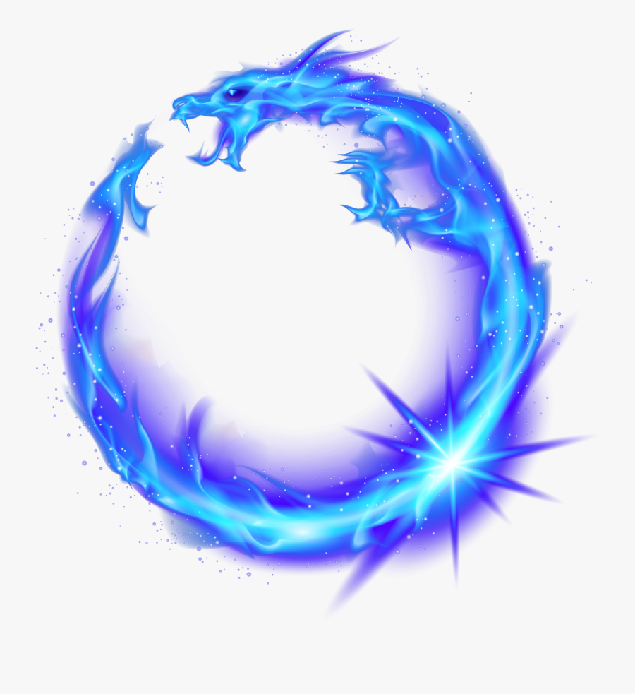 Blue Fire Circle Png, Transparent Clipart