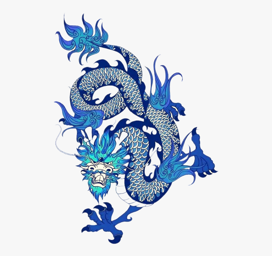 #freetoedit #art #illustration #digitalart #chinese - Blue Chinese Dragon Png, Transparent Clipart