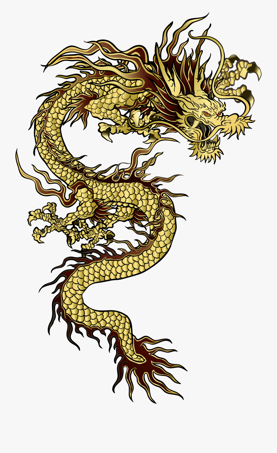 Transparent Asian Dragon Png - Japanese Dragon Tattoo Design, Transparent Clipart