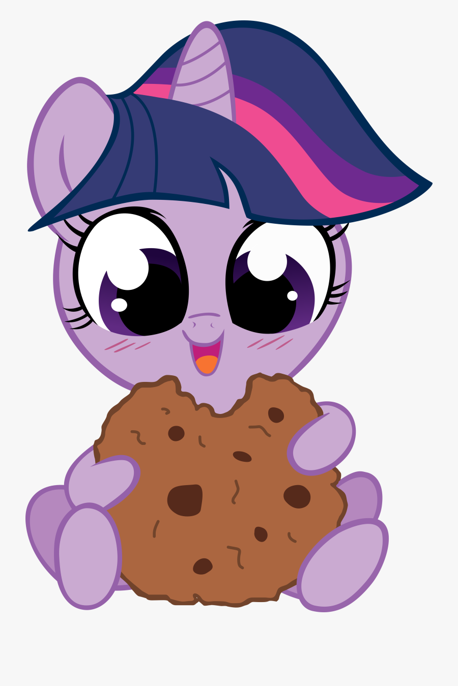 My Little Pony Clipart Ponny - Twilight Sparkle Eating Cookie, Transparent Clipart