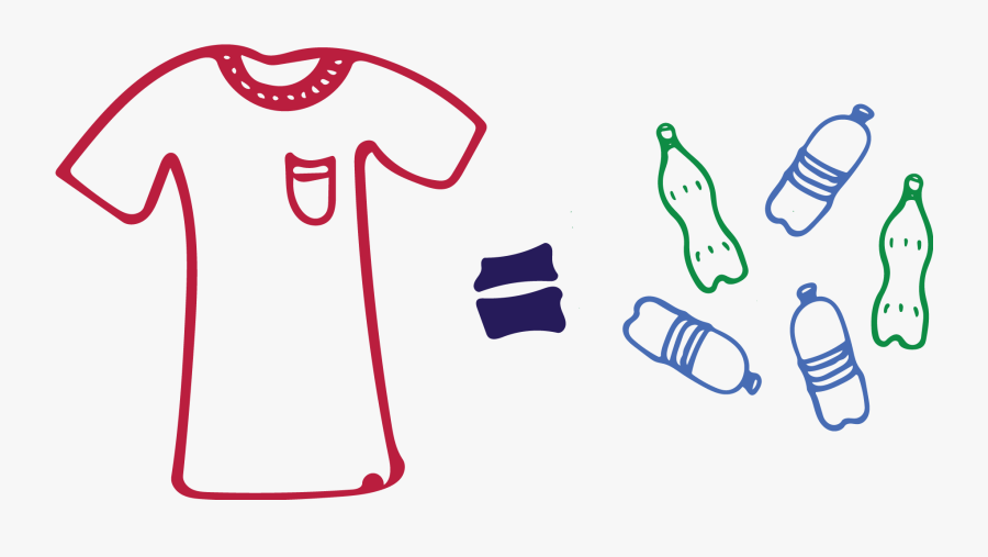 Recycled Bottle Tshirt - Recycled Plastic T Shirt, Transparent Clipart