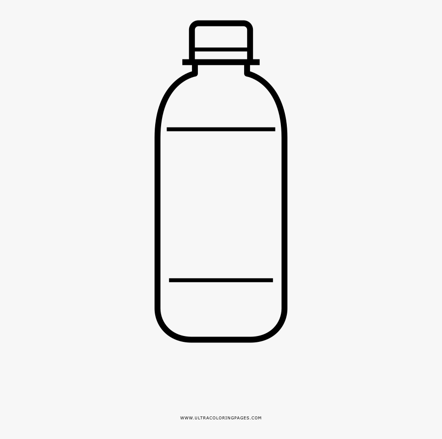 Plastic Bottle Coloring Page - Plastic Bottle, Transparent Clipart