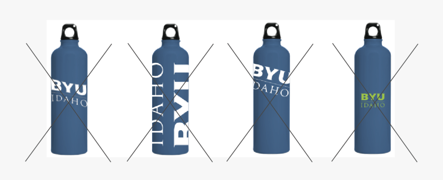Four Water Bottles Showing The Bad Design Mistakes - Water Bottle, Transparent Clipart