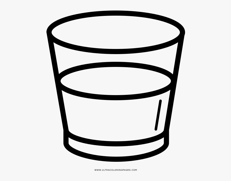 Whiskey Tumbler Coloring Page - Juice Glass For Colouring, Transparent Clipart