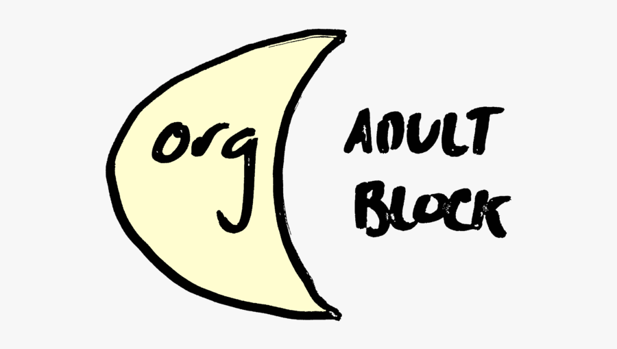 Org Adult Block Logo, Transparent Clipart
