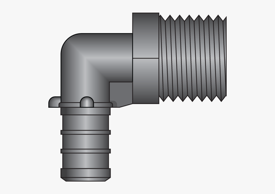 18505 Halfin Pex Halfin Mpt Hpp Elbow - Bellows, Transparent Clipart