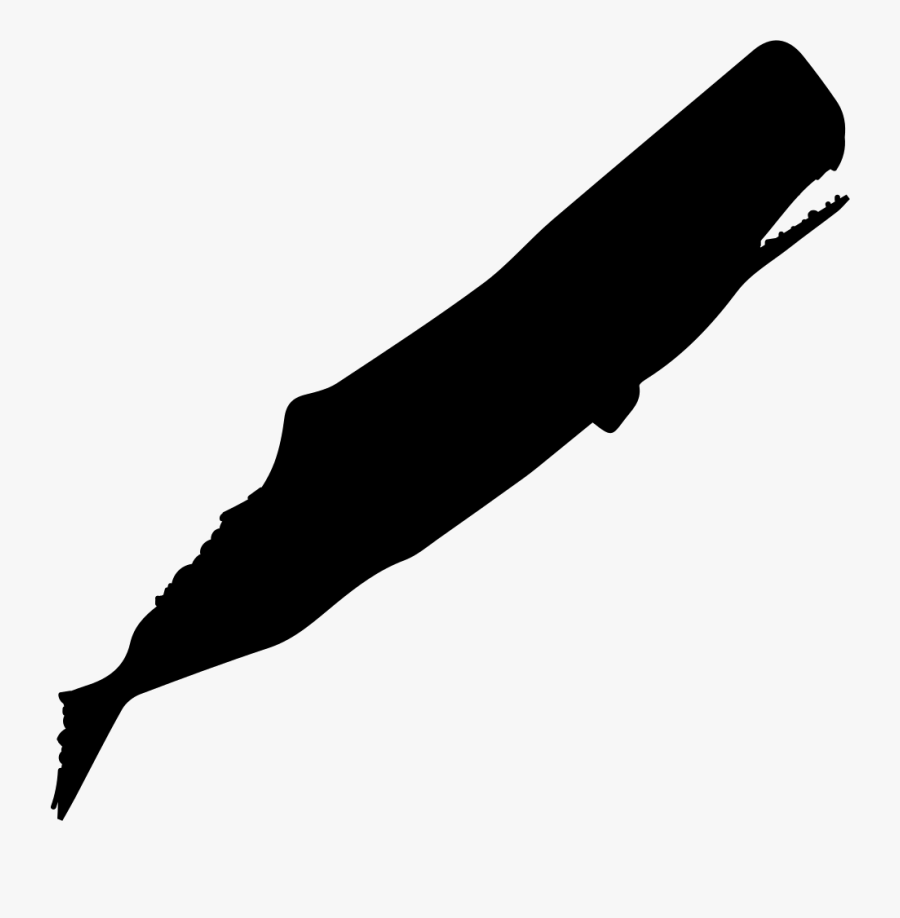 Sperm Whale Silhouette - Cachalote Icon 16px Pixel Png, Transparent Clipart
