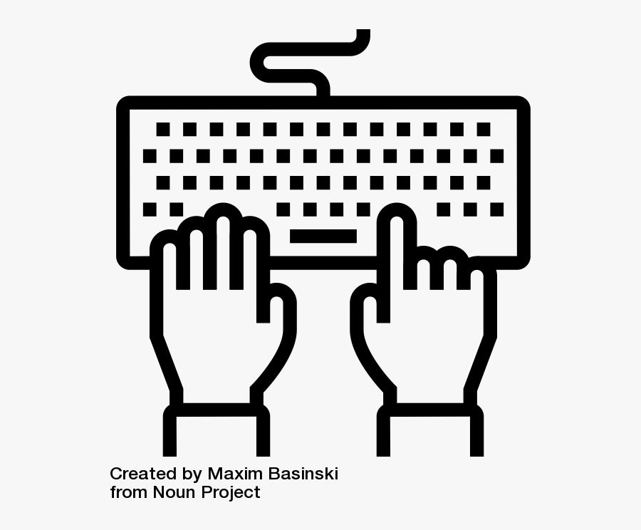 Hands On Keyboard Icon, Transparent Clipart